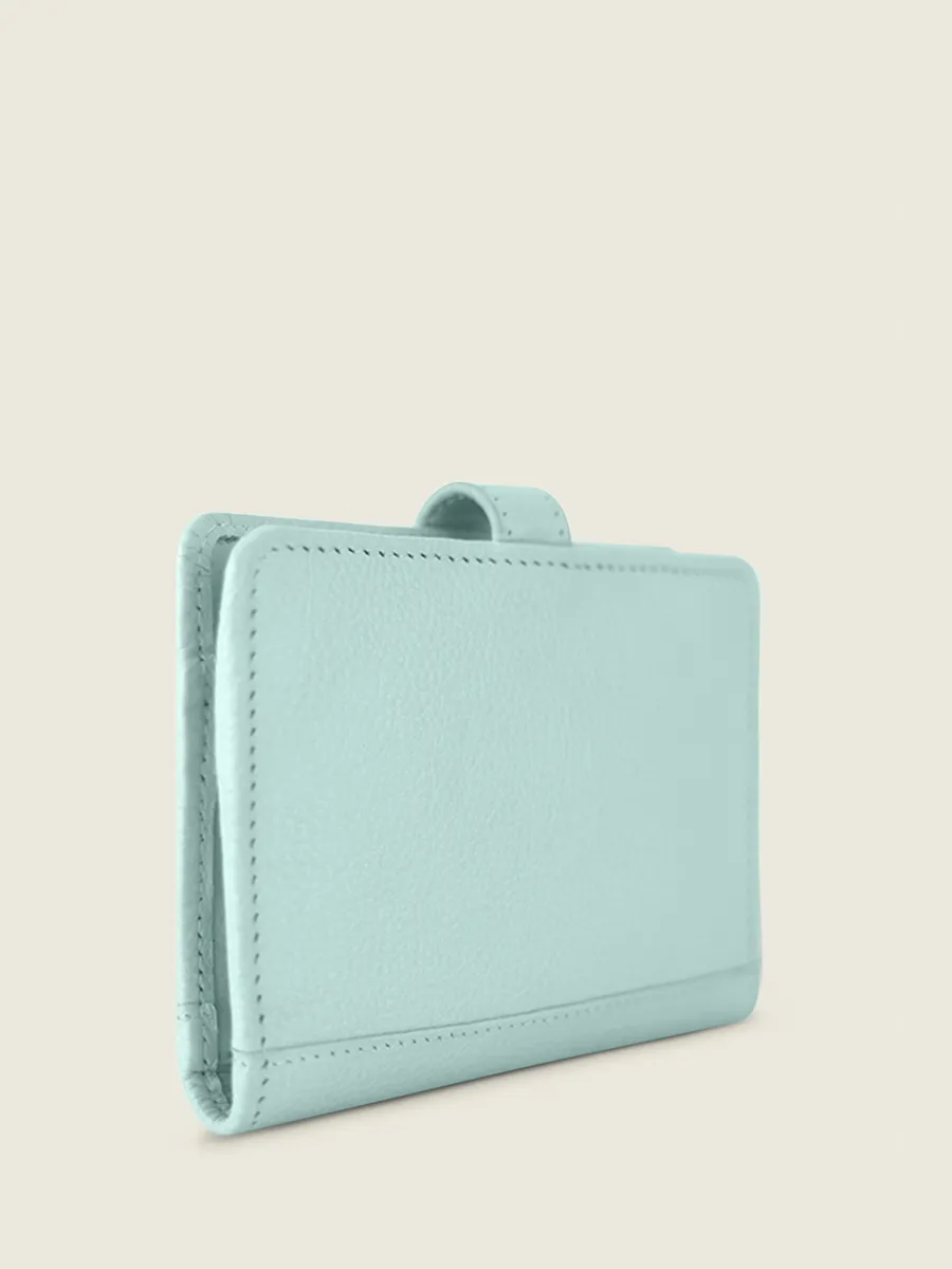 PORTEFEUILLE CUIR BLEU FEMME LePortefeuille Jeanne Pastel - Bleuet