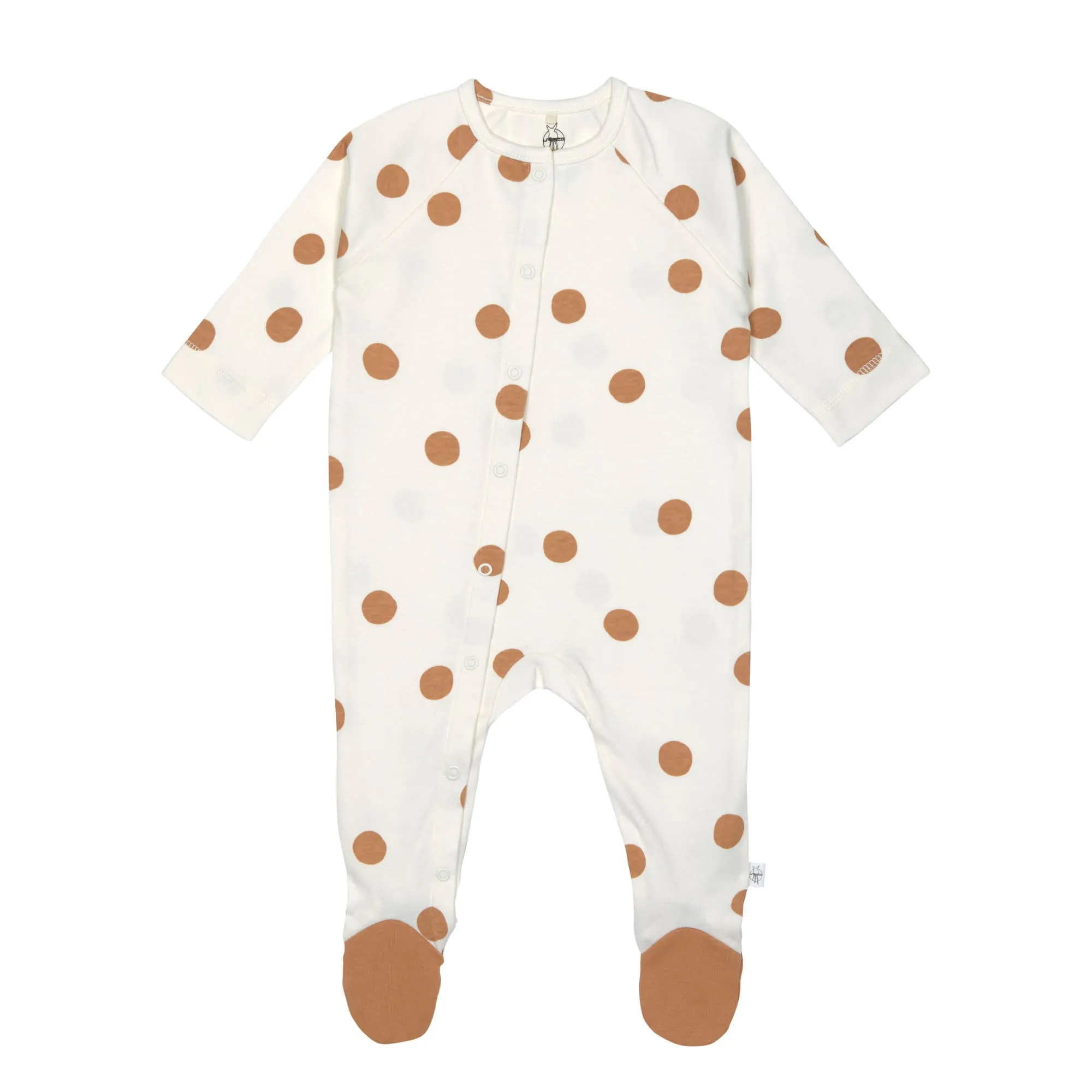 Pyjama bébé avec pieds - Coton Bio, Big Dots blanc cassé | Lässig
