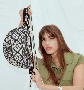 Sac banane ethnique Femme - Imprimé noir