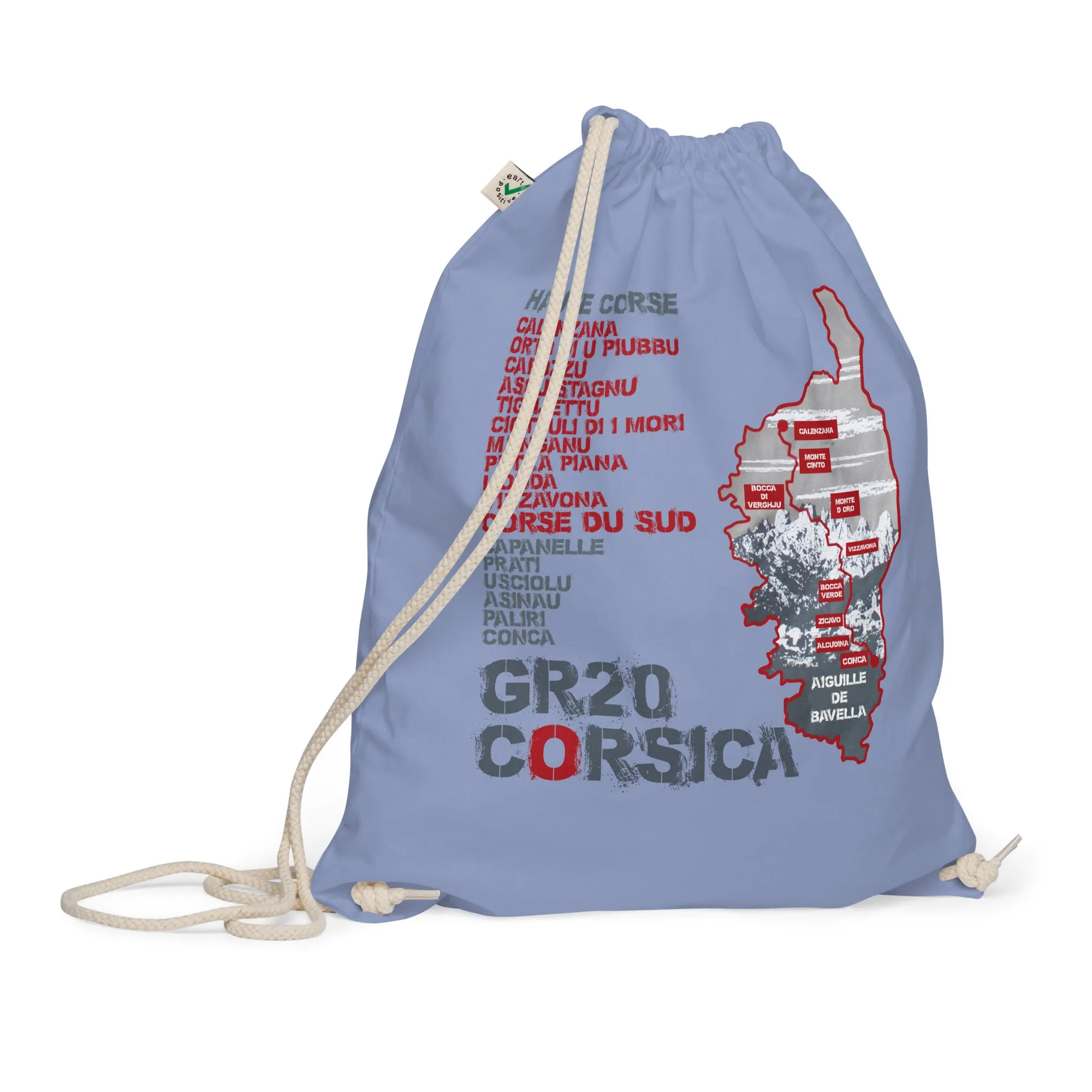 Sac à cordon en coton biologique GR20 Corsica