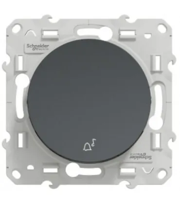 Schneider S540246 | Bouton poussoir sonnette Odace Anthracite
