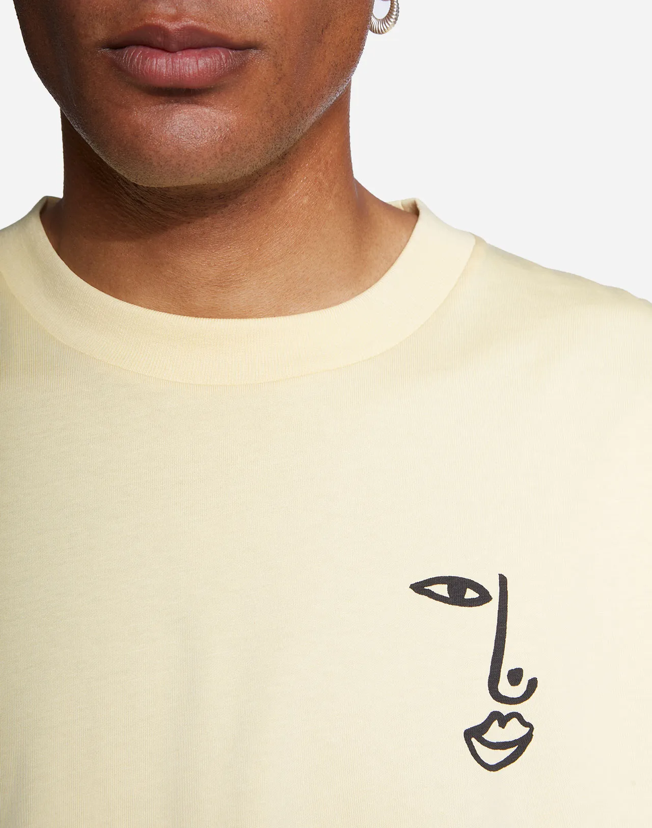 T-shirt Fish Eye ample jaune pastel Taille M Couleurs Jaune Pastel
