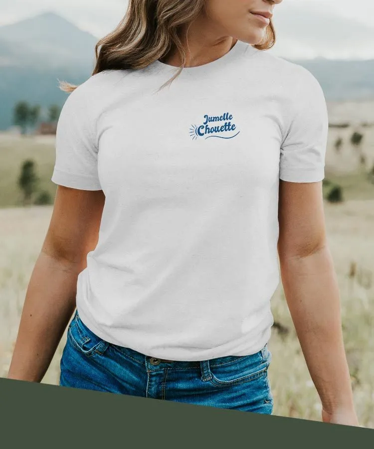T-Shirt Jumelle Chouette face Pour femme