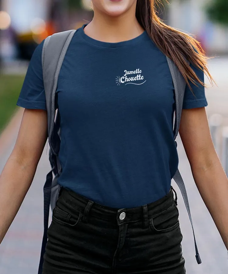 T-Shirt Jumelle Chouette face Pour femme