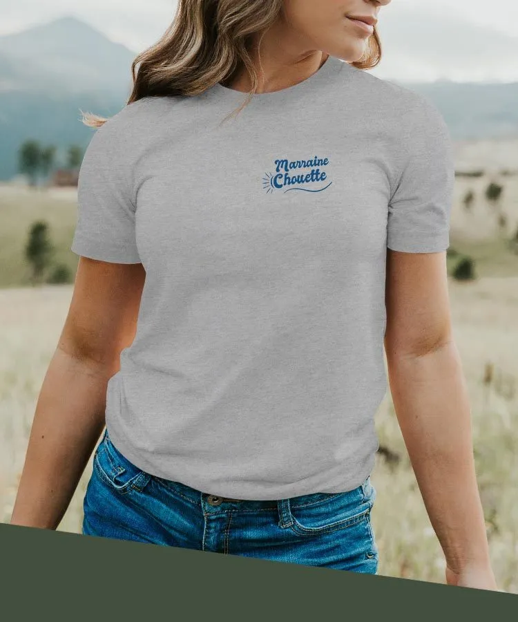 T-Shirt Marraine Chouette face Pour femme