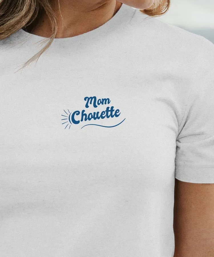 T-Shirt Mom Chouette face Pour femme