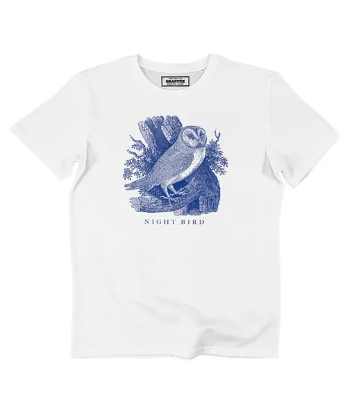 T-shirt Night Bird - Chouette Grand Duc Illustrée | Grafitee