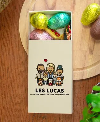 Tablette de chocolat Famille figurine personnalisé