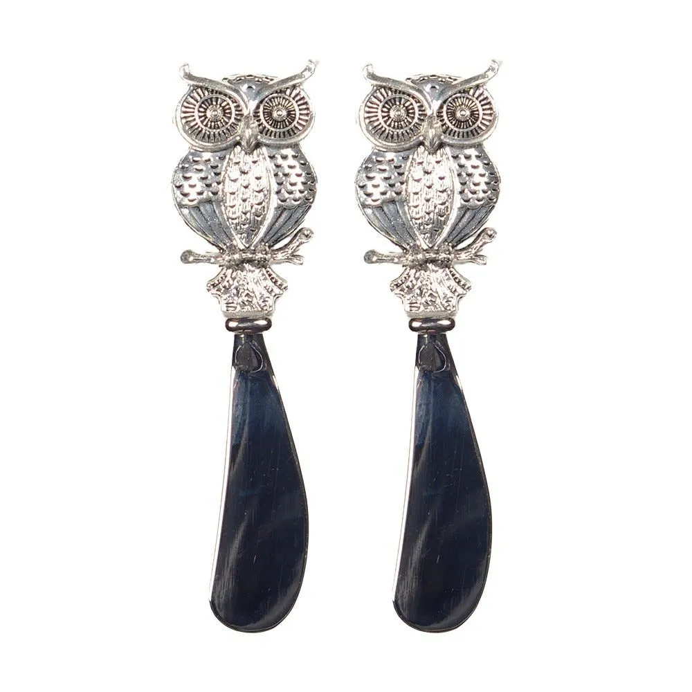 Tartineur chouette argent lot de 2