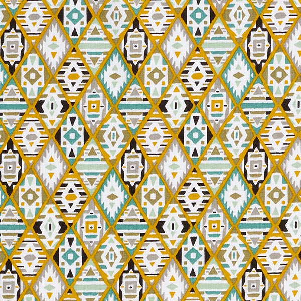 Tissu en coton Cretonne Ethnique – moutarde