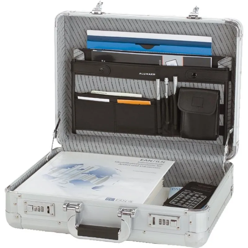 Valise attache-case en aluminium - couleur argent