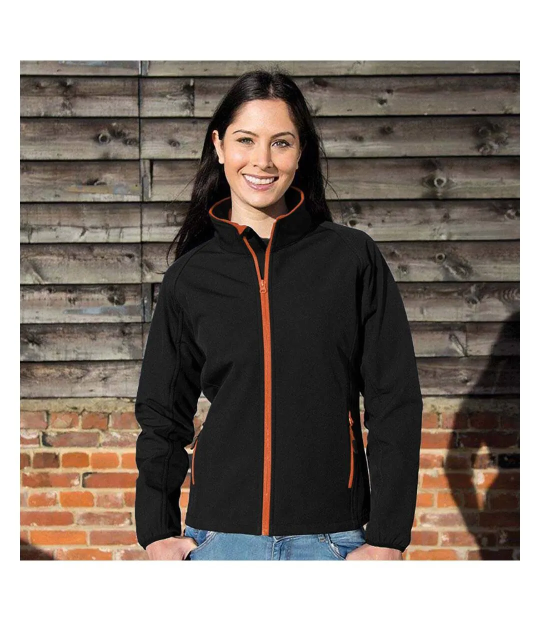 Veste softshell femme charbon/noir Result